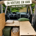 Aménagement d'une voiture en van prêt pour un road trip