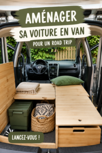 Aménagement d'une voiture en van prêt pour un road trip