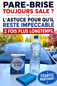 Pare-brise propre et brillant sur une voiture garée sous le soleil
