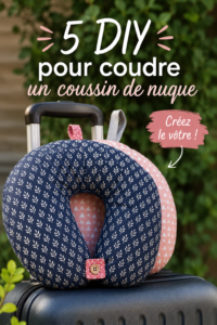 Une sélection de coussins de nuque colorés et personnalisés cousus à la main sur une table de couture.