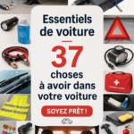 Vue intérieure d'une voiture bien organisée avec les essentiels de conduite