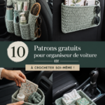 Modèles de crochets colorés pour organiser l'intérieur d'une voiture