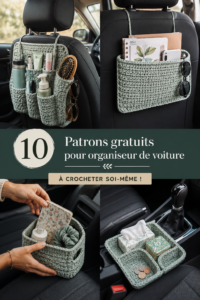 Modèles de crochets colorés pour organiser l'intérieur d'une voiture