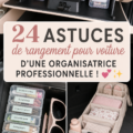 Voiture bien organisée avec des compartiments et accessoires pratiques