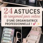 Voiture bien organisée avec des compartiments et accessoires pratiques