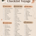Checklist pour préparer son road trip, incluant des éléments pratiques.