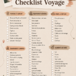 Checklist pour préparer son road trip, incluant des éléments pratiques.
