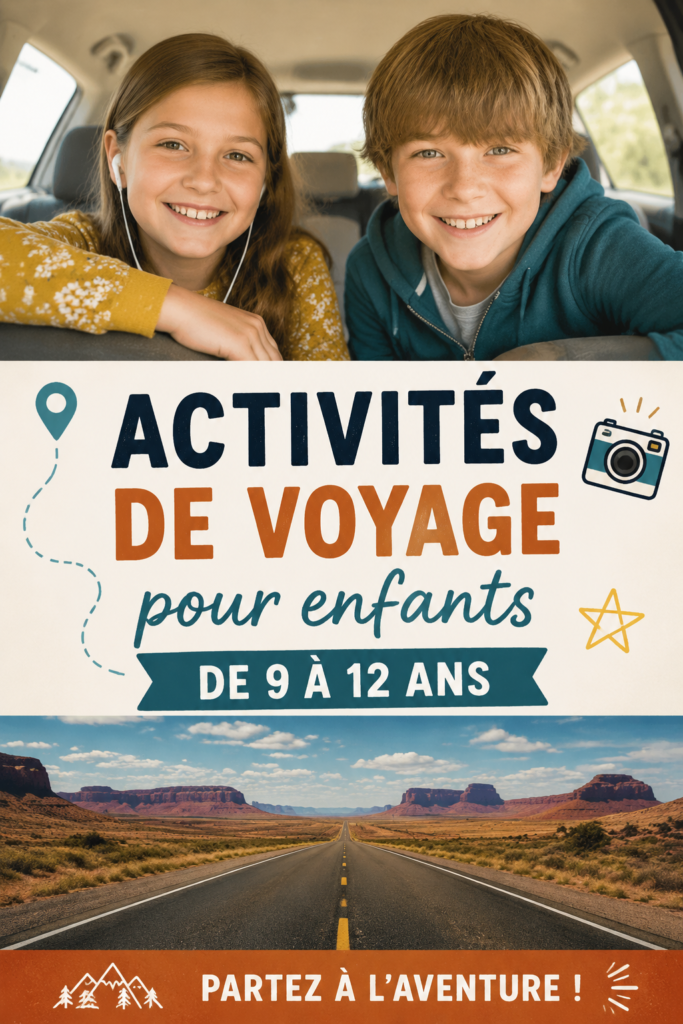 Une famille en voiture jouant à des jeux pendant un voyage
