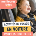Une famille heureuse voyageant en voiture avec des enfants occupés par des jeux