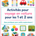 Une mère joue avec son enfant dans une voiture pendant un voyage familial. Activités ludiques pour jeunes enfants.