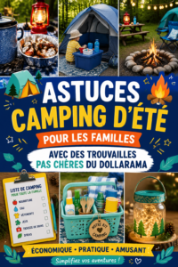 Aperçu d'une belle sortie en famille au camping pendant l'été