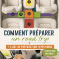 Famille en route pour un road trip, l'ambiance est chaleureuse et joyeuse.
