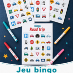 Bingo à imprimer pour un voyage en voiture en famille