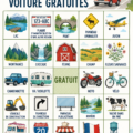 Cartes de Bingo voiture à imprimer pour le divertissement en voyage