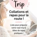 Collations saines sur une table prêtes pour un road trip