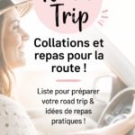 Collations saines sur une table prêtes pour un road trip