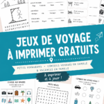 Jeux de voyage gratuits à imprimer pour divertir les enfants en voiture