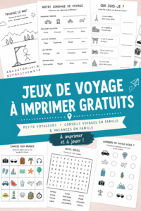 Jeux de voyage gratuits à imprimer pour divertir les enfants en voiture