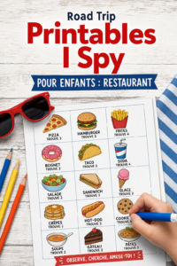 Famille jouant à 'I Spy' pendant un road trip