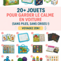Sélection de jouets pratiques pour enfants en voiture.