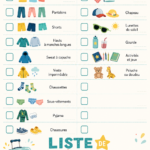 Valise colorée ouverte avec des vêtements et jouets pour enfants.