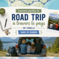 Famille heureuse en voiture lors d'un road trip en famille