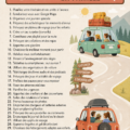 Famille heureuse en voiture pour un road trip.