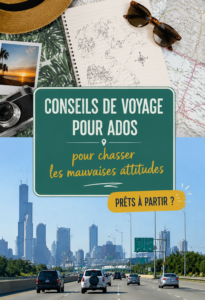 Une famille heureuse en train de voyager ensemble, souriant et profitant de leur temps à l'extérieur.