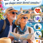 Une femme senior souriante préparant ses bagages pour un voyage.