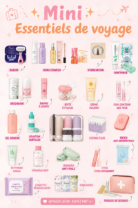 Un assortiment d'essentiels de voyage en format mini pour toute la famille