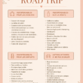 Une valise bien préparée pour un road trip avec divers accessoires de voyage, idéal pour un départ serein.