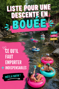 Liste d'articles pour un rendez-vous flottant en été.