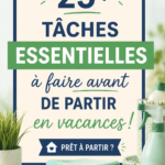 Femme préparant sa maison avant de partir en vacances