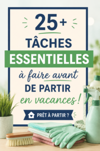 Femme préparant sa maison avant de partir en vacances