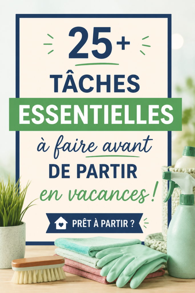 Femme préparant sa maison avant de partir en vacances
