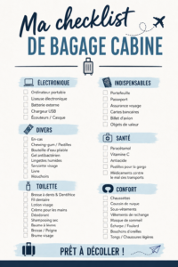 Une maman prépare son bagage à main pour un voyage en famille.