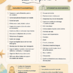 Couverture d'une checklist imprimable pour préparer sa valise pour les voyages en famille.