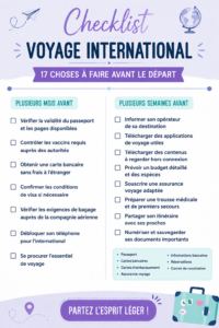 Checklist de voyage pour familles avant le départ