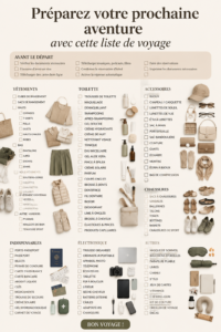 Checklist de voyage pour des vacances en famille, avec préparation sereine