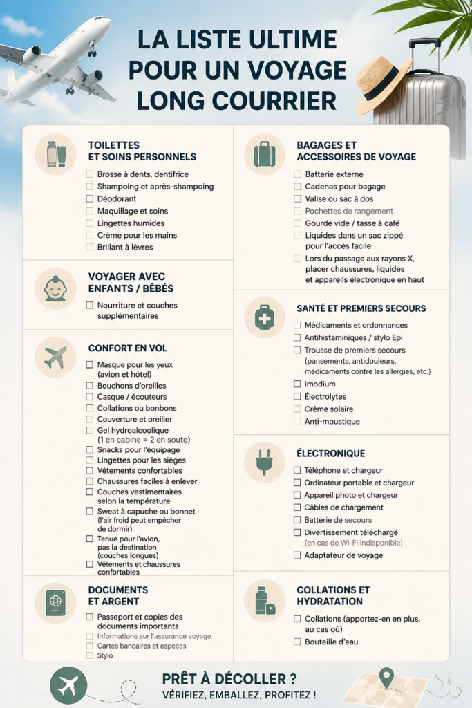 Checklist pratique pour un voyage longue durée