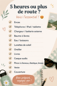 Un road trip en famille bien préparé avec une checklist