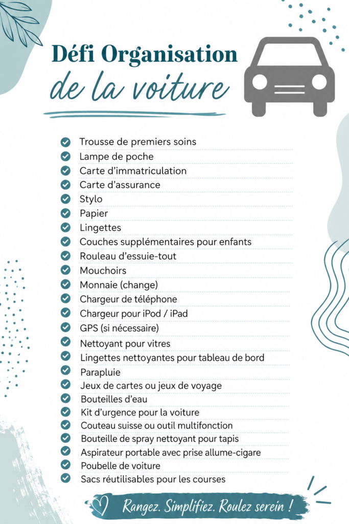 Une voiture familiale bien organisée avec des rangements pratiques