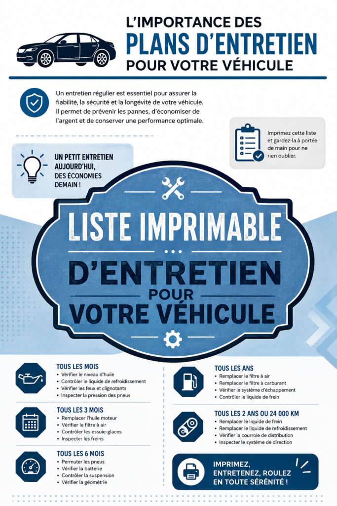 Une femme vérifie le niveau d'huile de sa voiture en suivant une checklist d'entretien auto.