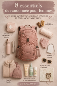 Groupe de femmes en randonnée, portant des vêtements adaptés et des sacs à dos