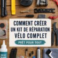 Un kit de réparation de vélo complet, incluant des outils essentiels pour les familles