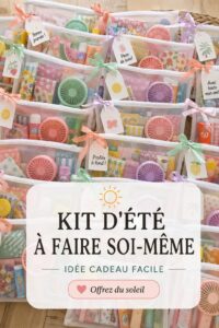 Kit de survie d'été familial, rempli d'éléments essentiels pour des vacances sereines