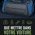 Plein de fournitures et d'articles essentiels dans le coffre d'une voiture prêts pour une évacuation.