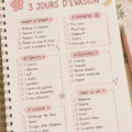 Femme préparant sa valise pour un voyage de 3 jours