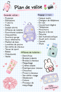 Une maman avec ses enfants prépare des bagages pour un voyage en famille.