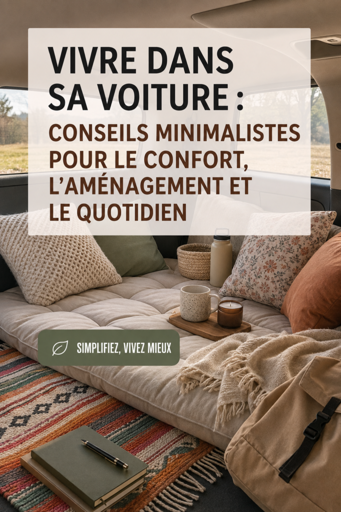 Une famille profitant d'un pique-nique près de leur voiture aménagée pour vivre confortablement en voyage.